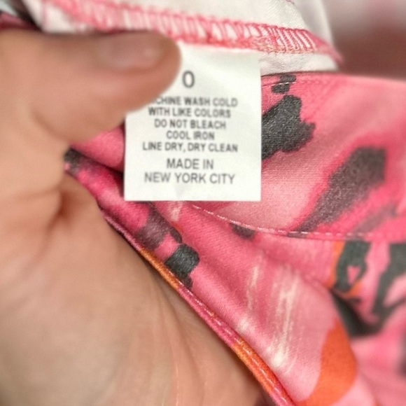 NWT Peace of Cloth Pink Casey Exotica Abstract Size 0 Ankle Cropped Comfort - Picture 10 of 10